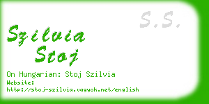 szilvia stoj business card